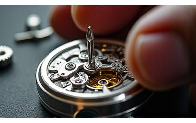Horologist assembling a watch